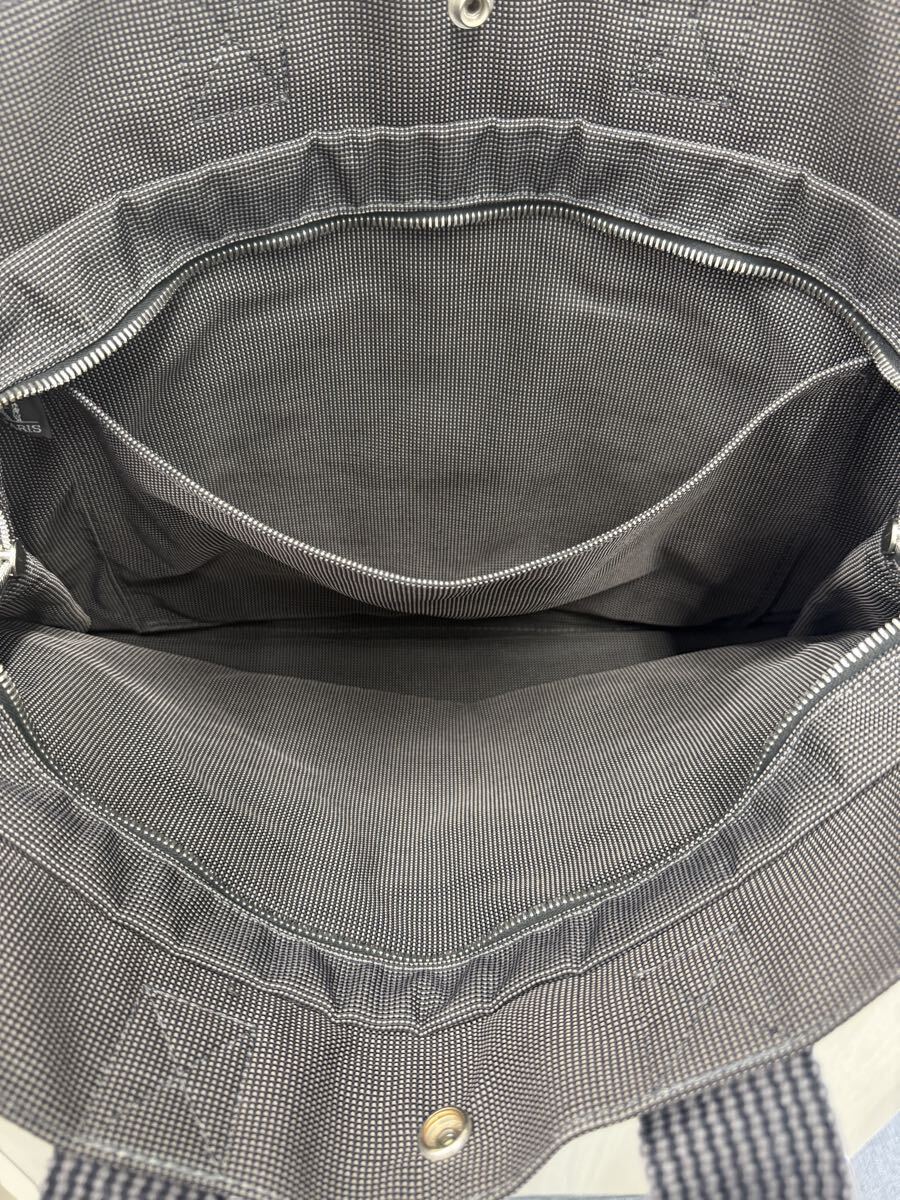 【極美品&AB品】HERMES エルメス エールライン MM トートバッグ グレー系 カデナ　キャンバス 大容量 現状品 プレミアム_画像5