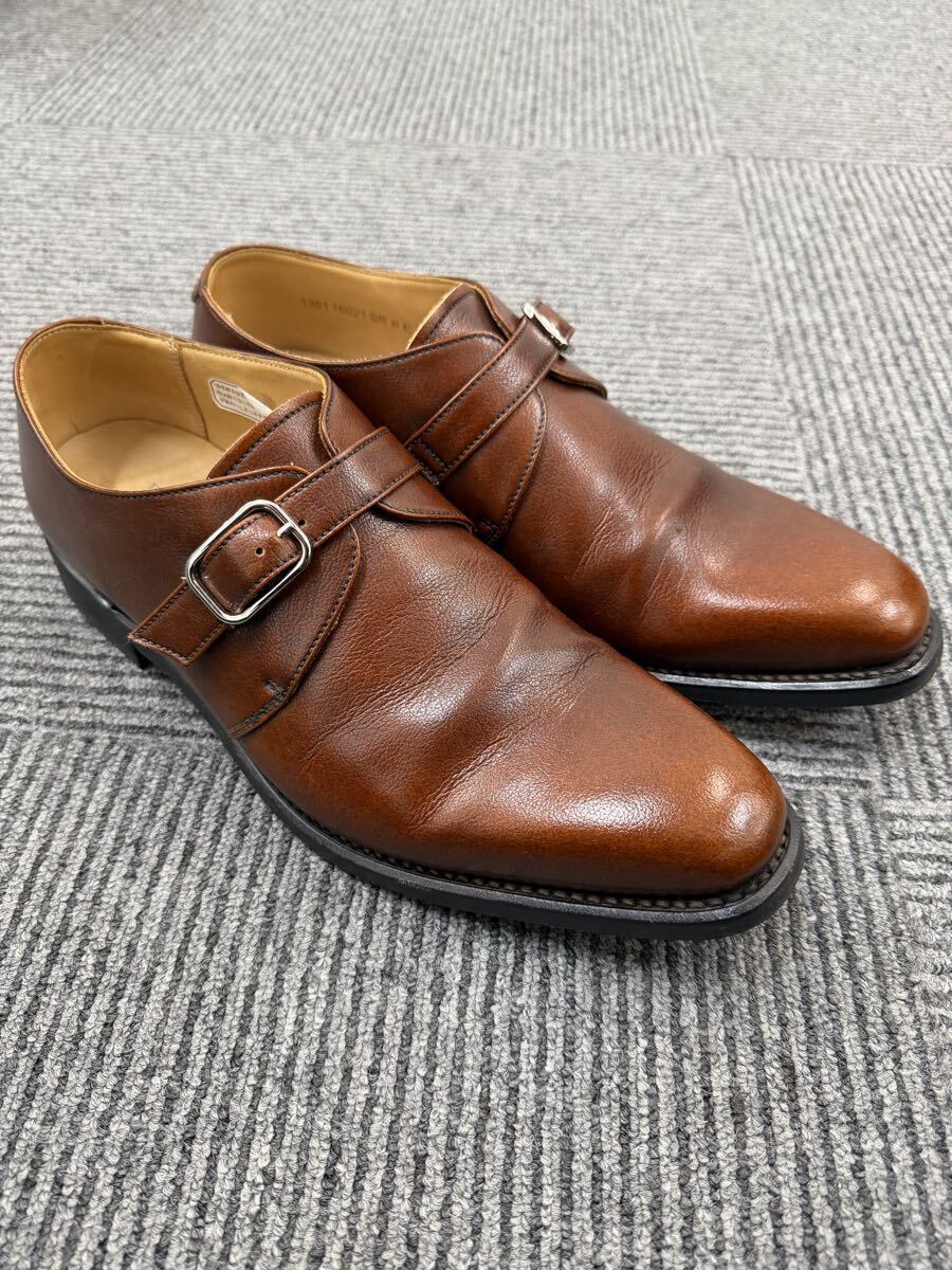 ◎【極美品】REGAL リーガル モンクストラップ ビジネスシューズ ブラウン 本革 HAND BENCHED COMFORT 高級ライン プレミアム_画像1
