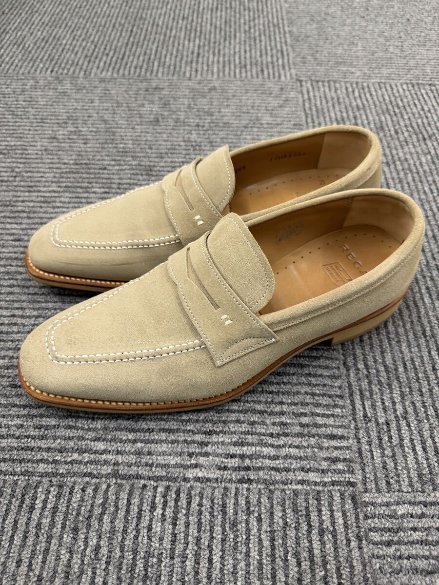 ◎【極美品】REGAL リーガル ローファー スエード ベージュ 25.5cm MADE IN JAPAN エアローテーションシステム搭載 現状品 プレミアム_画像2