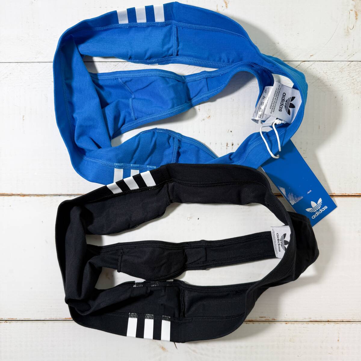 【即決】2枚セット adidas アディダス レーシングショーツ(インナー用) 女性用 Tバック 下着 ブルマ Blue/Black 海外L_画像5