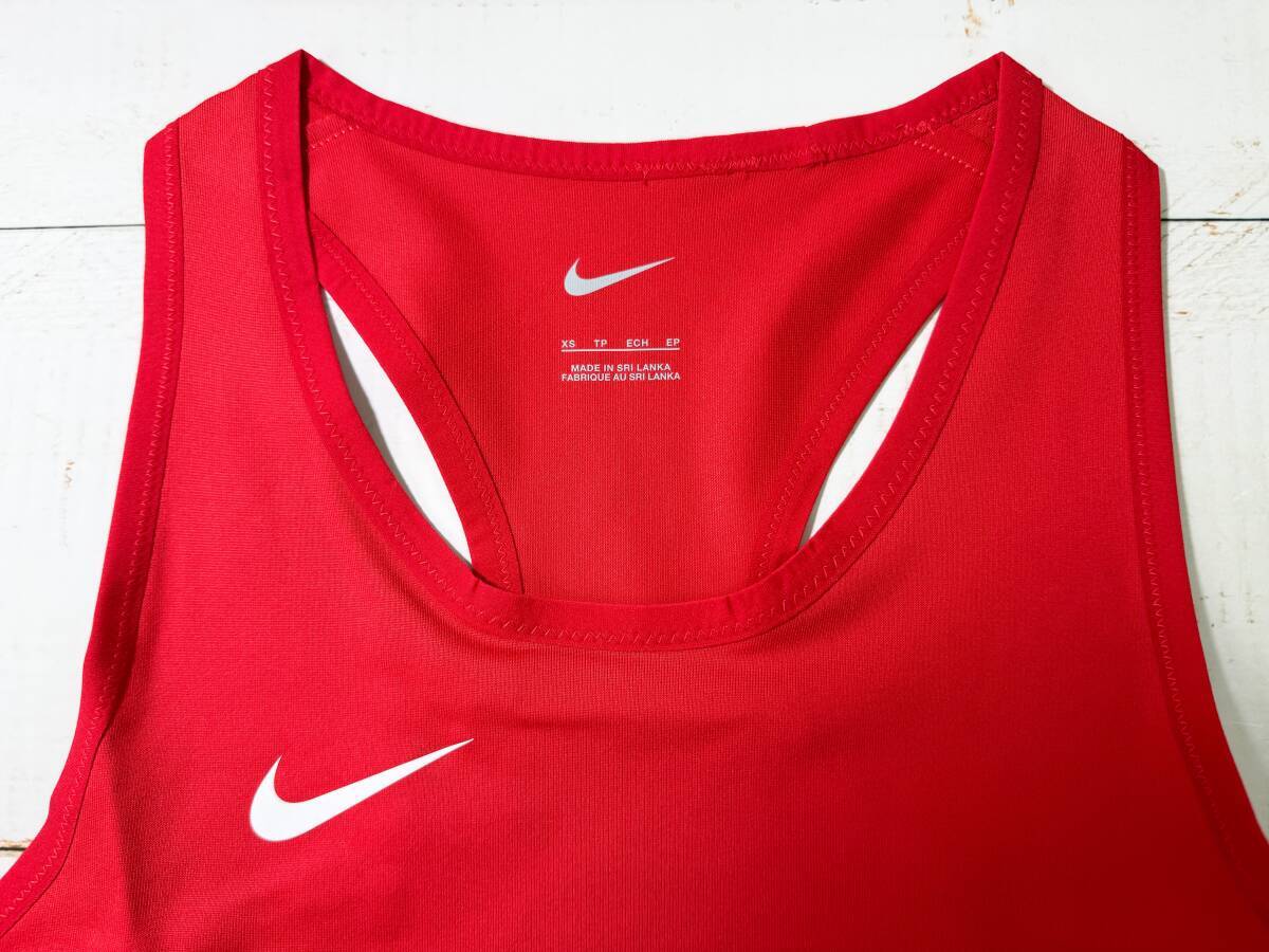 【即決】Nike ナイキ 女子 陸上 クロップトップ レーシングブルマ Red 海外XSサイズ_画像2