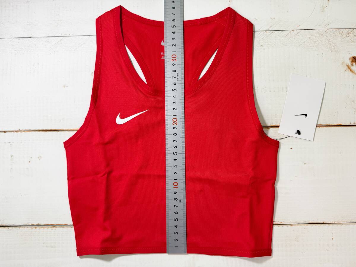 【即決】Nike ナイキ 女子 陸上 クロップトップ レーシングブルマ Red 海外XSサイズ_画像5