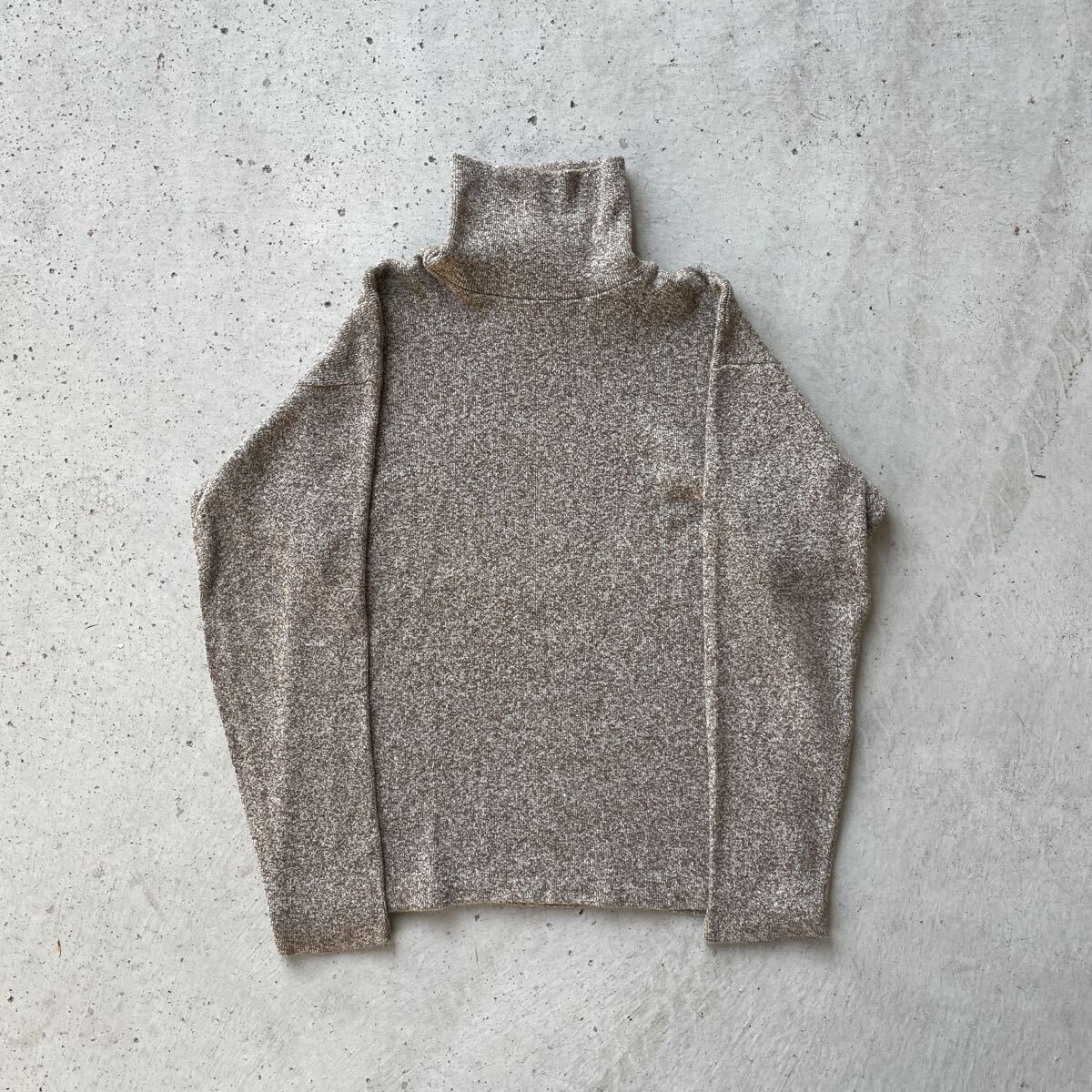 希少 USA製 90sビンテージ Polo by Ralph Lauren ラルフローレン コットン ニット セーター ベージュ ナチュラル _画像3