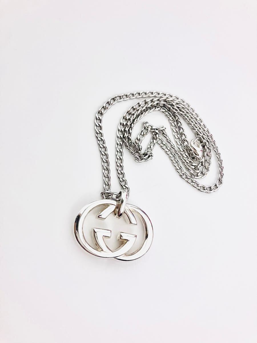  【超美品！送無】GUCCI ネックレス トップ＋社外チェーン SV925 男女兼用、リング、ピアス、ブレスレット_画像1
