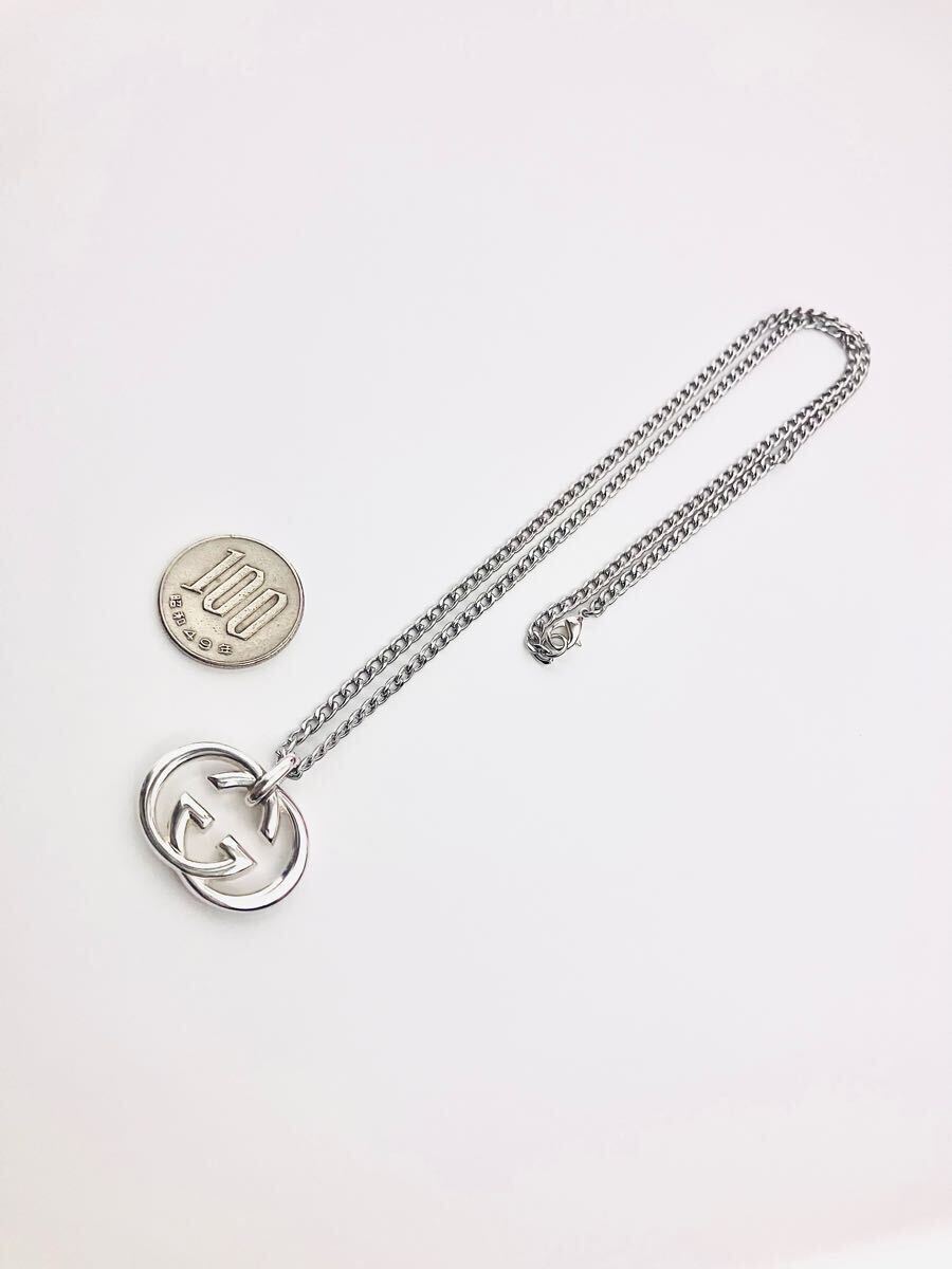  【超美品！送無】GUCCI ネックレス トップ＋社外チェーン SV925 男女兼用、リング、ピアス、ブレスレット_画像2