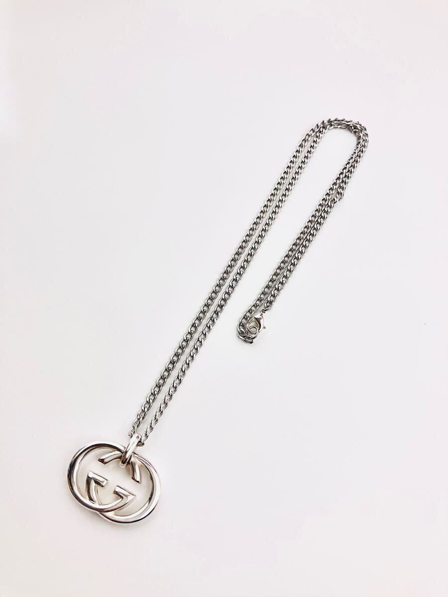  【超美品！送無】GUCCI ネックレス トップ＋社外チェーン SV925 男女兼用、リング、ピアス、ブレスレット_画像4