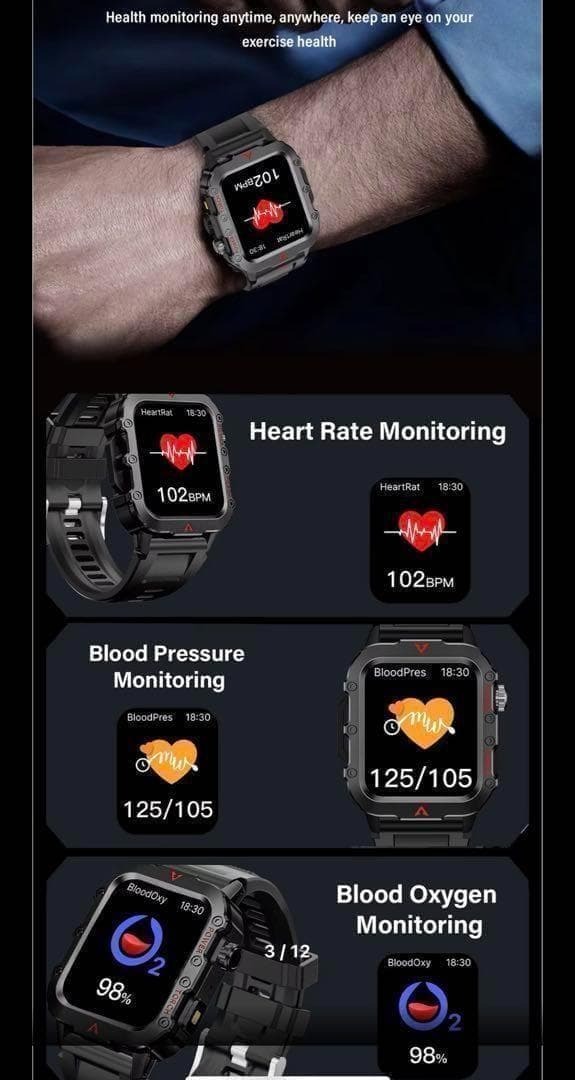 [ новый товар не использовался ] большой экран смарт-часы LAXASFIT Q11 BK