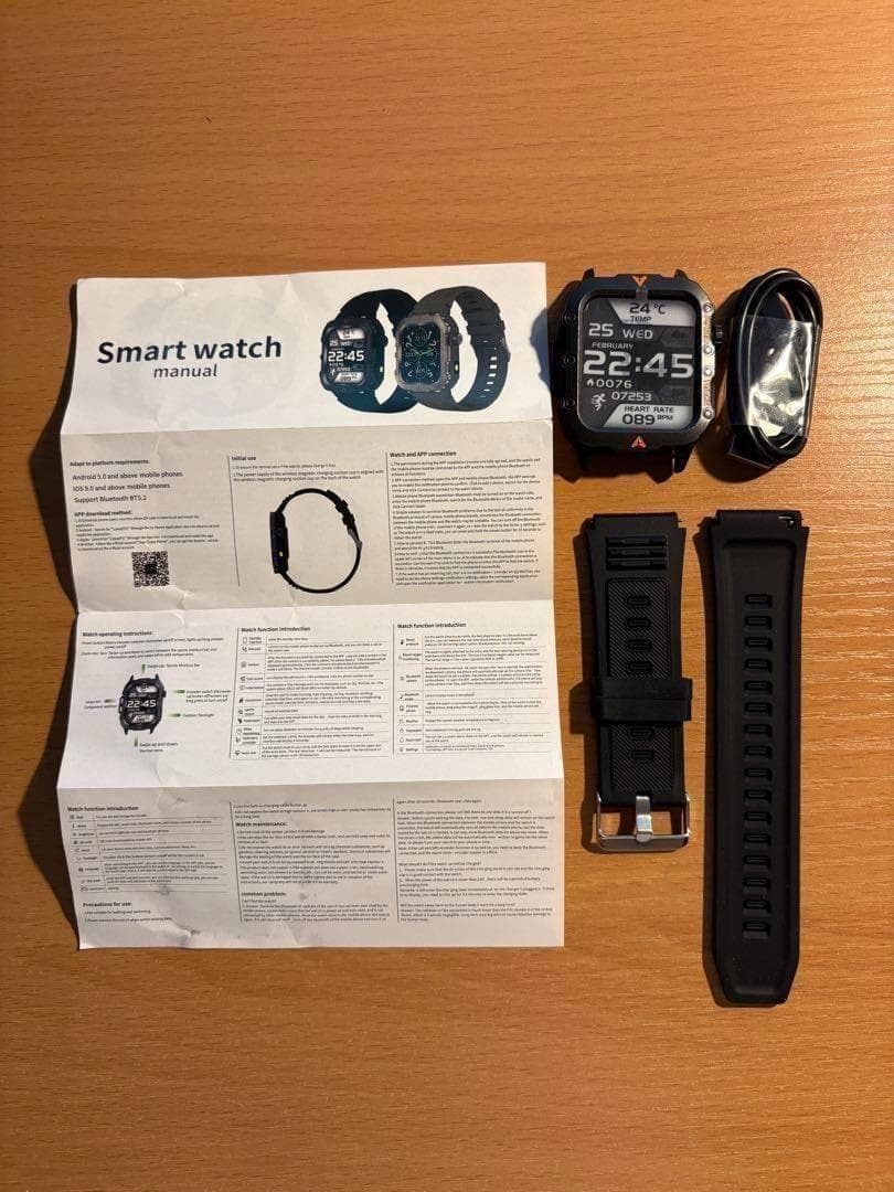 [ новый товар не использовался ] большой экран смарт-часы LAXASFIT Q11 BK