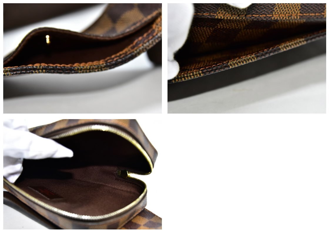 極美品 鑑定済 正規(guī)品 LOUIS VUITTON ルイヴィトン ジェロニモス N51994 ダミエ ボディバッグ ショルダーバッグ 即日配送 K269-30