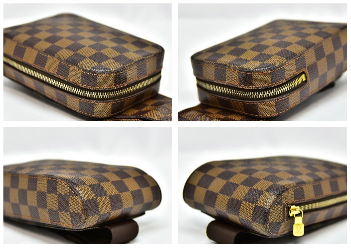 極美品 鑑定済 正規(guī)品 LOUIS VUITTON ルイヴィトン ジェロニモス N51994 ダミエ ボディバッグ ショルダーバッグ 即日配送 K269-30