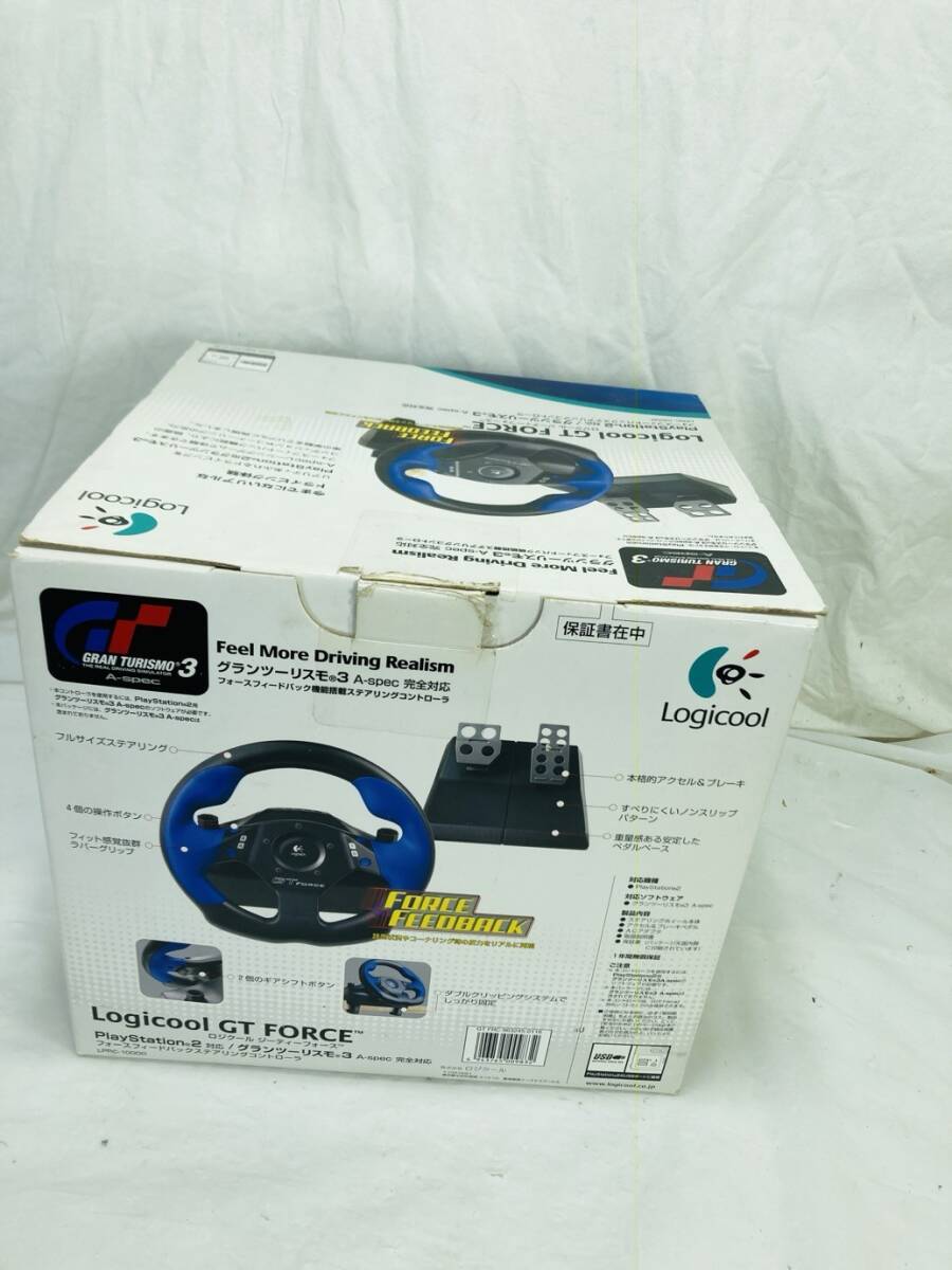 ロジクール Logicool GT FORCE フォースフィードバックステリングコントローラー PS2対応 LPRC-1000 動作未確認 GM-250920008_画像9