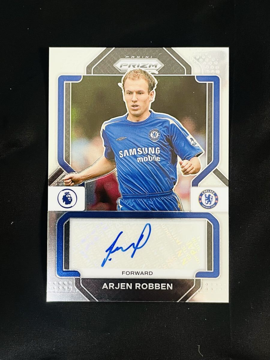 アリエン・ロッベン Arjen Robben Auto Chelsea 2022-23 Panini Prizm English Premier League 直筆サイン完璧_画像1