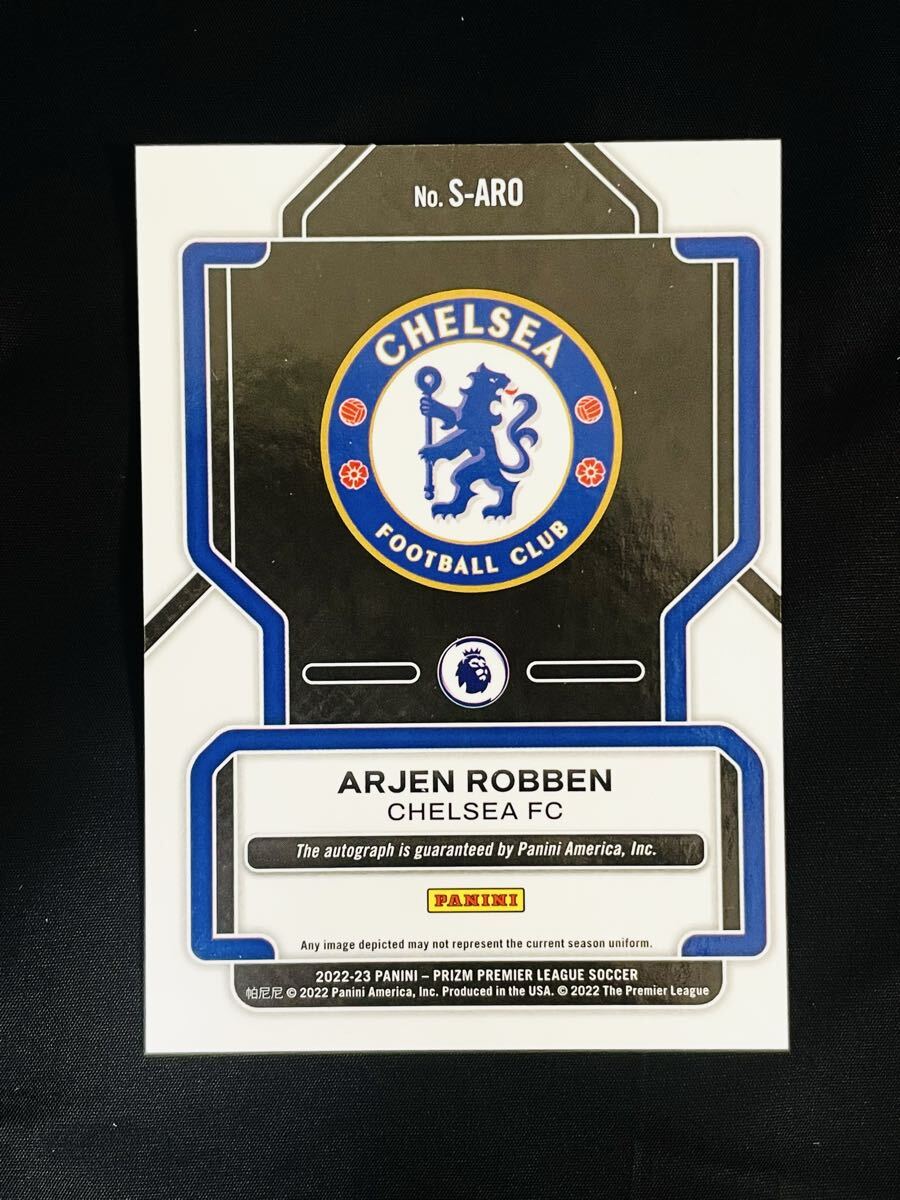 アリエン・ロッベン Arjen Robben Auto Chelsea 2022-23 Panini Prizm English Premier League 直筆サイン完璧_画像2