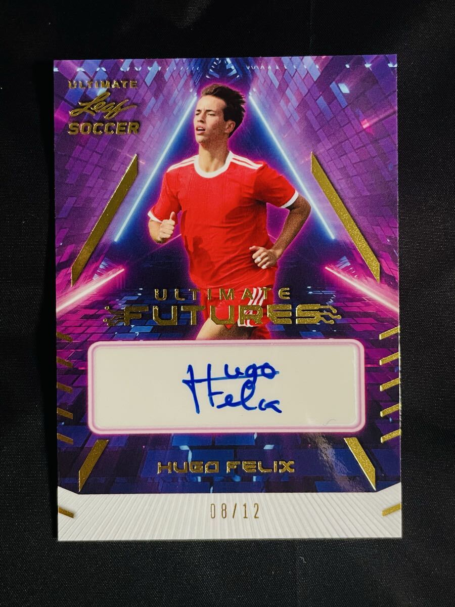 ジョアン・フェリックス弟 Hugo Felix Draft Auto #8/12 Atletico de Madrid 2022 Leaf Ultimate 直筆サイン完璧_画像1