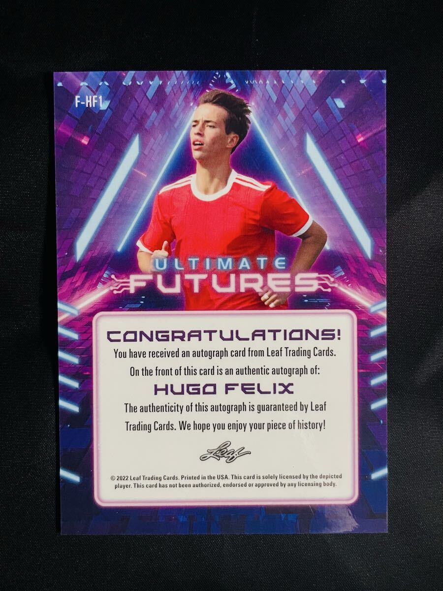 ジョアン・フェリックス弟 Hugo Felix Draft Auto #8/12 Atletico de Madrid 2022 Leaf Ultimate 直筆サイン完璧_画像3
