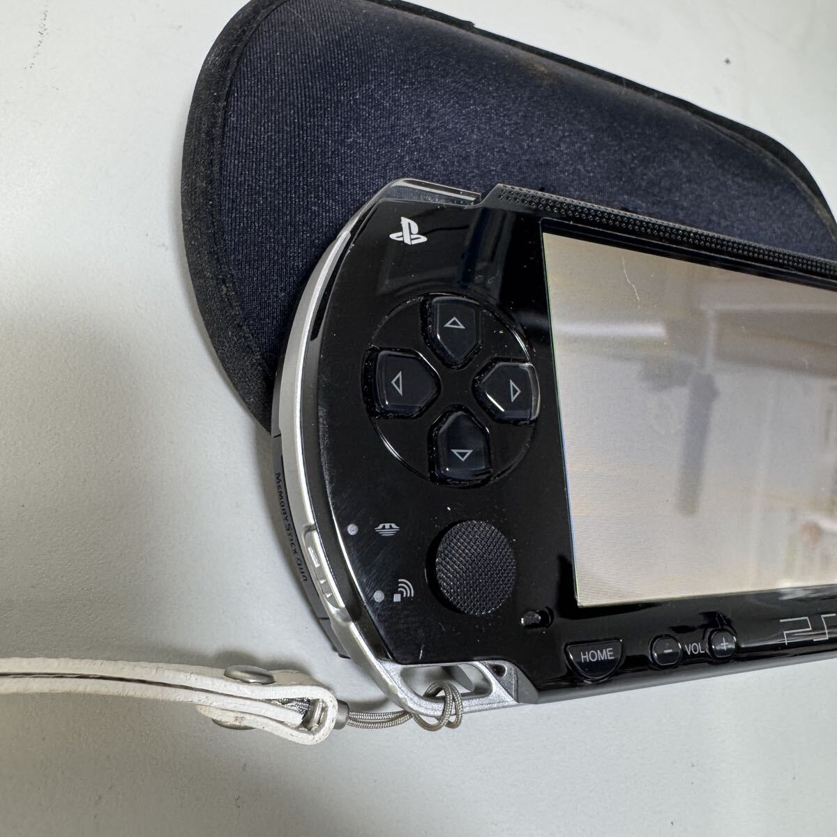 SONY PSP-1000 本体 ブラック / 初代 PlayStation Portable 動作確認済み ケース 麻雀格闘倶楽部ソフト付_画像5