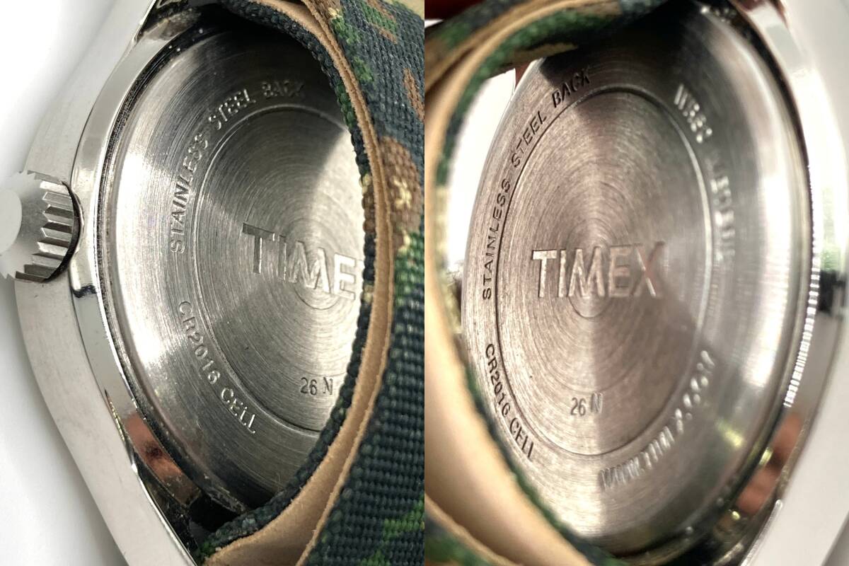 【14923】現状稼働品 TIMEX × TODD SNYDER タイメックス トッドスナイダー CR2016 26M 黒文字盤 箱付き 腕時計の画像9