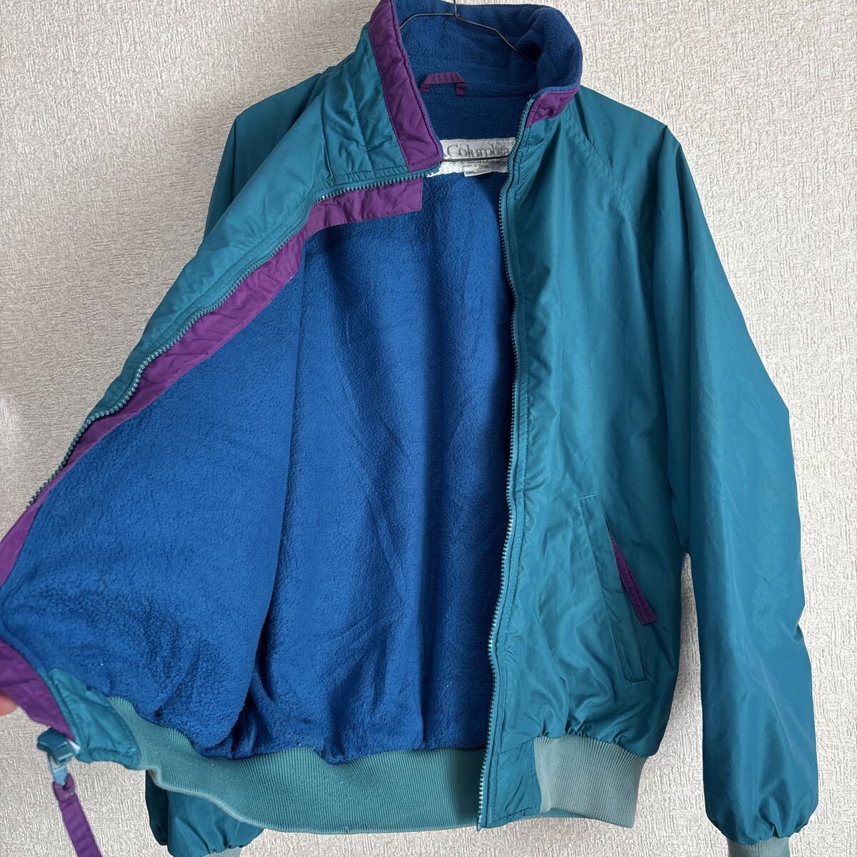 【希少カラー】　90s old Columbia Sportswear Company ビンテージ　リバーシブル ナイロンジャケット M コロンビア_画像5
