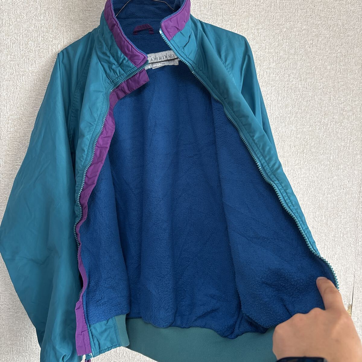【希少カラー】　90s old Columbia Sportswear Company ビンテージ　リバーシブル ナイロンジャケット M コロンビア_画像6