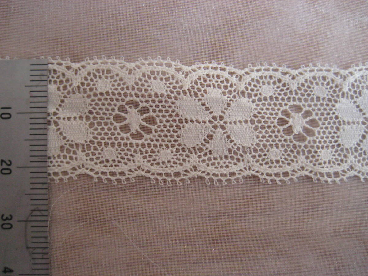 ラッセルレース　濃い生成り　22㎜幅×3M_画像5