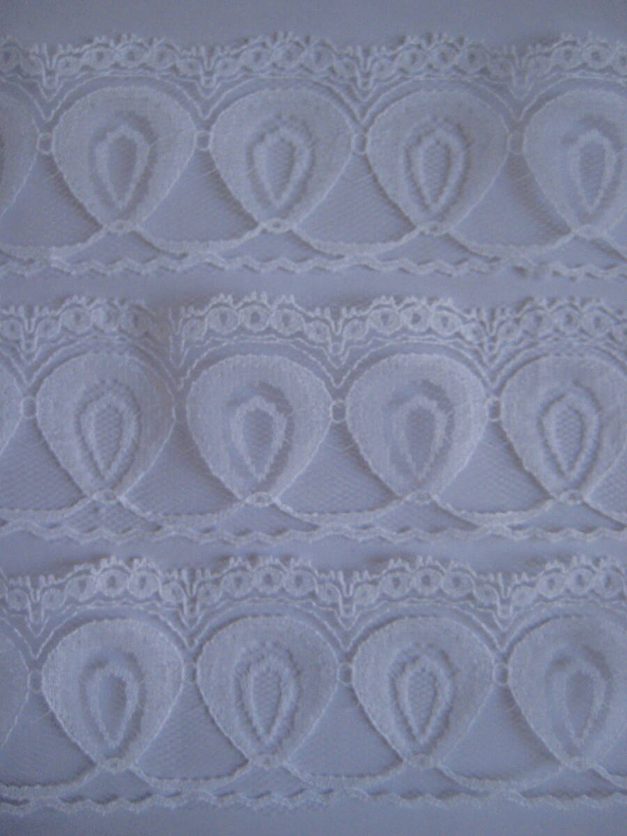 チュールレース　白　4㎝幅×3.8Mのみ_画像8