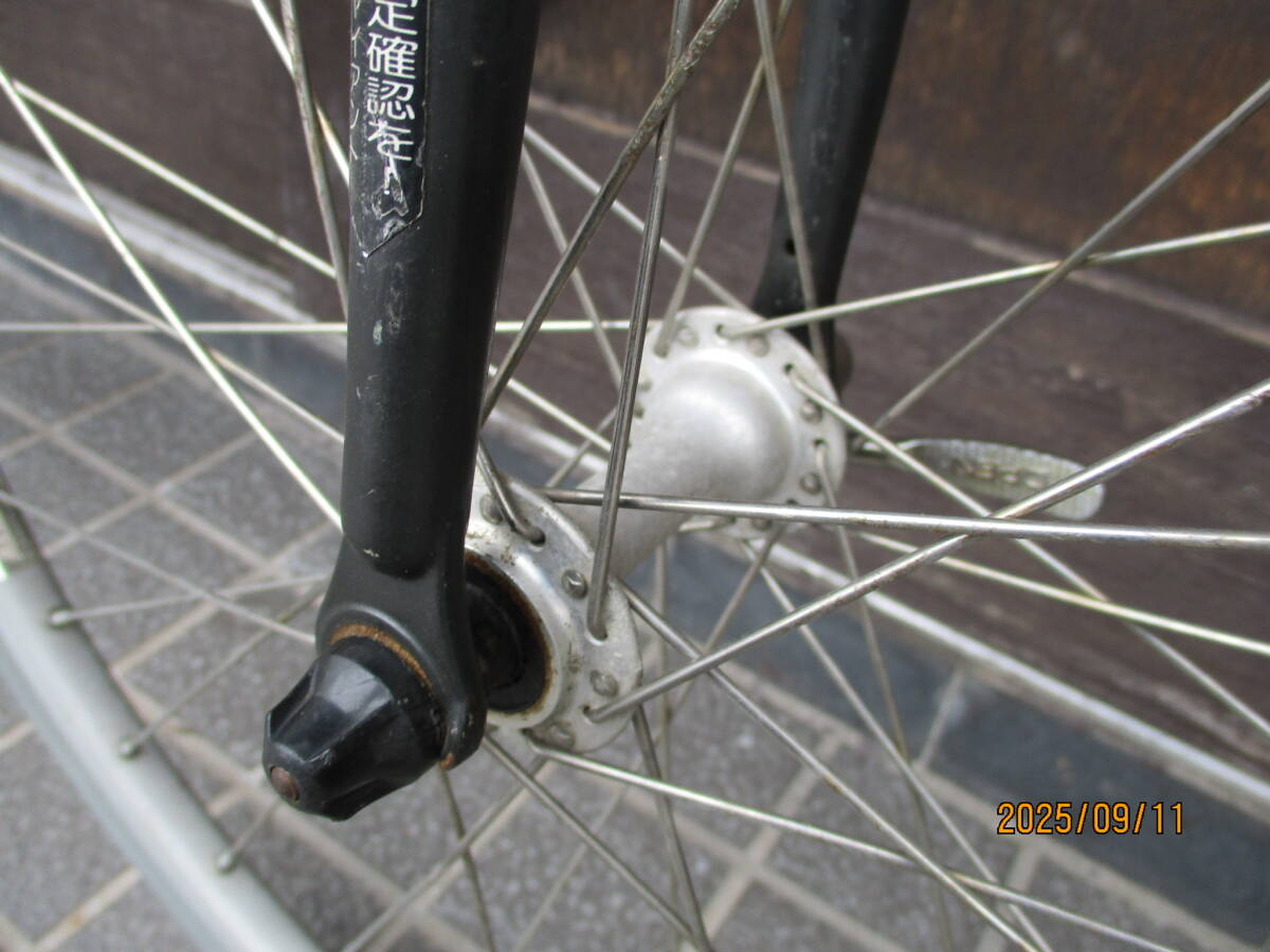 S-334【11-10】再● GIANT ジャイアント MR-4 折りたたみ自転車 シルバー 24インチ 当時物 ジャンク 要修理 アルミフレーム (8/28)_画像6