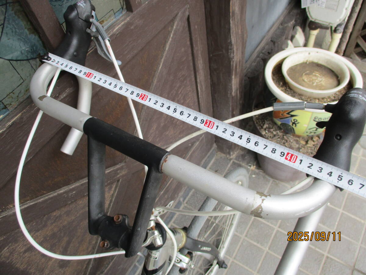 S-334【11-10】再● GIANT ジャイアント MR-4 折りたたみ自転車 シルバー 24インチ 当時物 ジャンク 要修理 アルミフレーム (8/28)_画像7