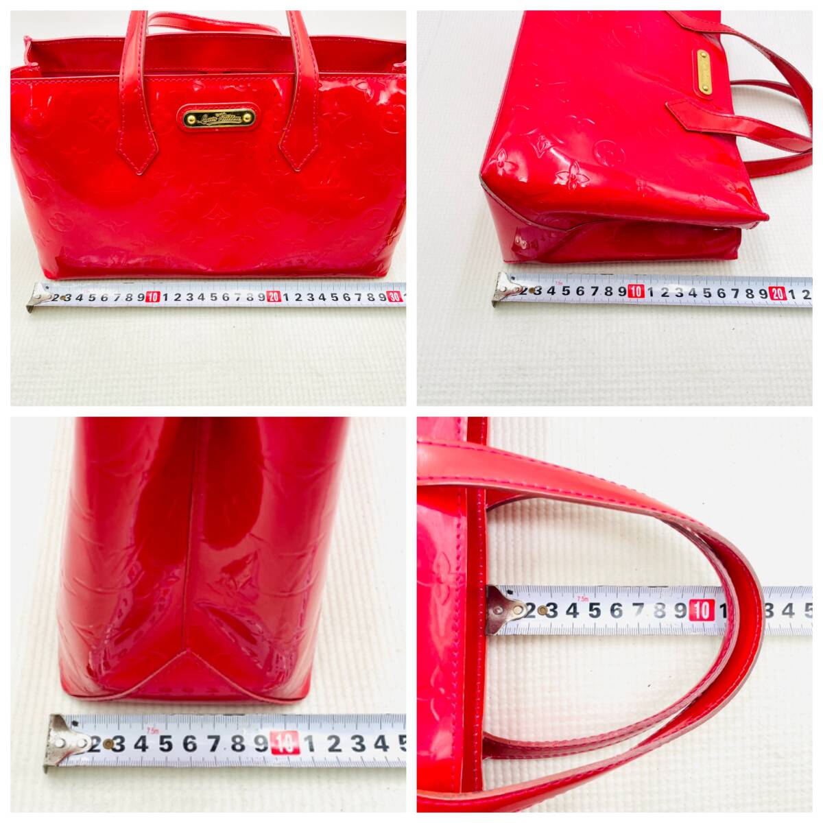 【送料無料】LOUIS VUITTON WILSHIRE PM ハンドバッグ レッド エナメル 現(xiàn)狀品