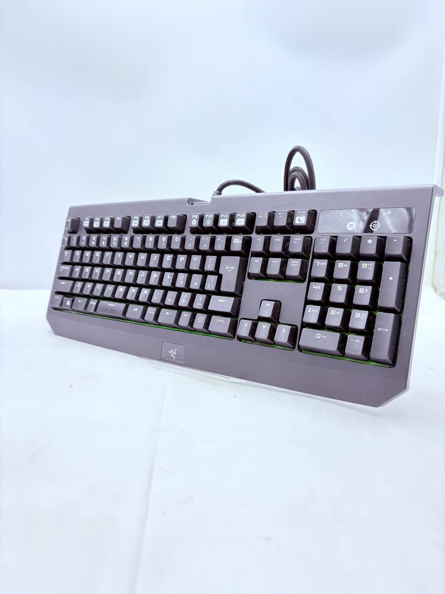 【送料無料】Razer レイザー BlackWidow Ultimate Stealth 2016 日本語配列★緑軸 メカニカルキーボード★通電OK 現状品_画像1