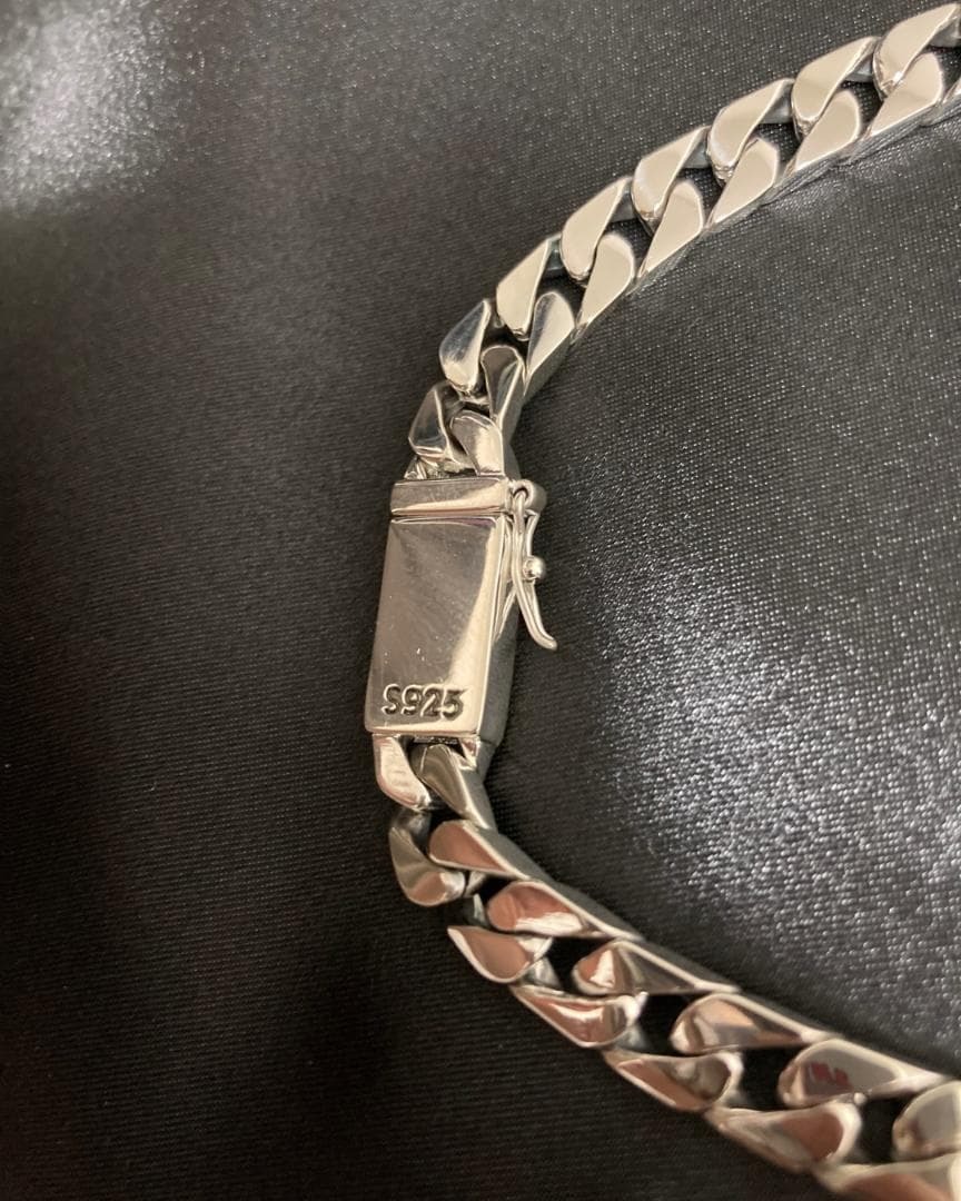 SV925 シルバー925 喜平 チェーン ネックレス 重厚 高級 高見え　50cm　7mm_画像4