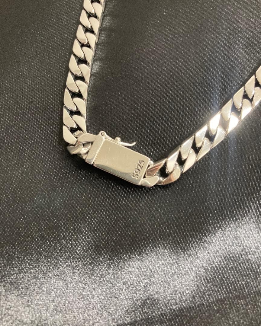 SV925 シルバー925 喜平 チェーン ネックレス 重厚 高級 高見え　45cm　7mm_画像2