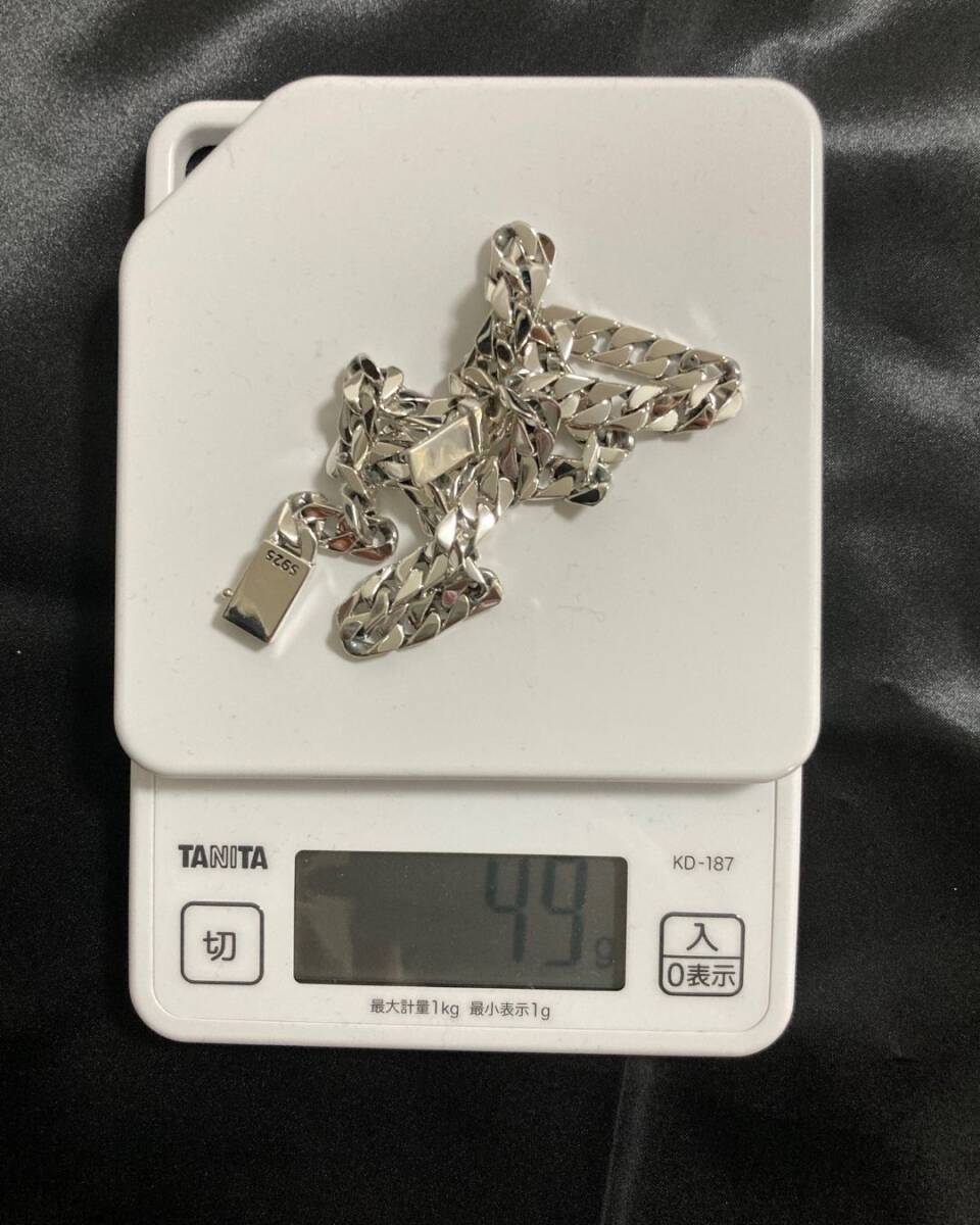 SV925 シルバー925 喜平 チェーン ネックレス 重厚 高級 高見え　45cm　7mm_画像8