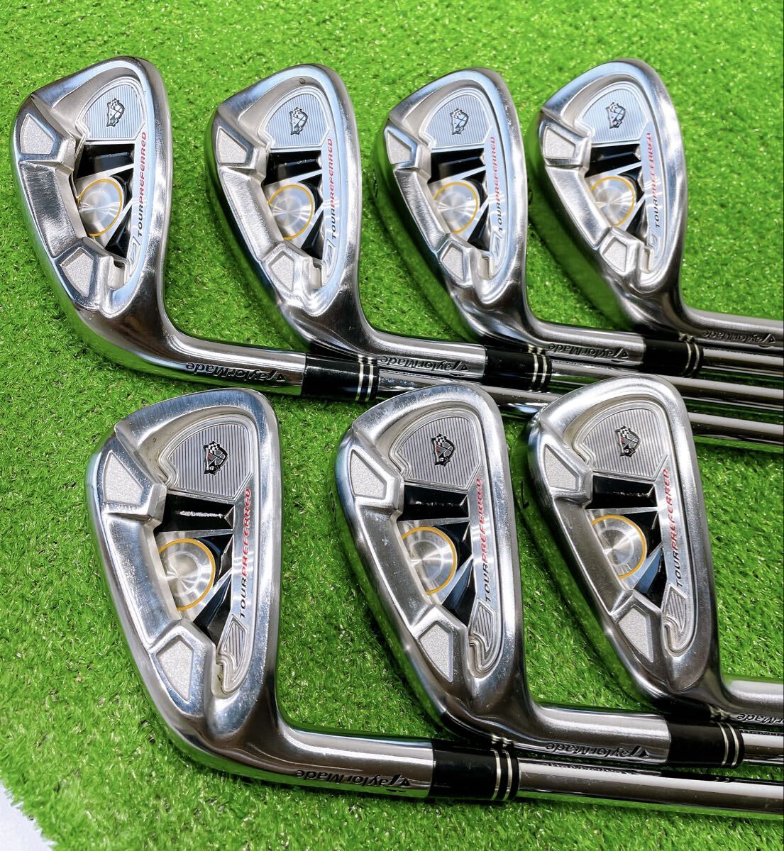 ★希少 レフティ 程度良好♪★TaylorMade アイアンセット★TP TOUR PREFERRED DG S200 5-9PS 7本 ツアープリファード ウェッジ 左利き _画像2