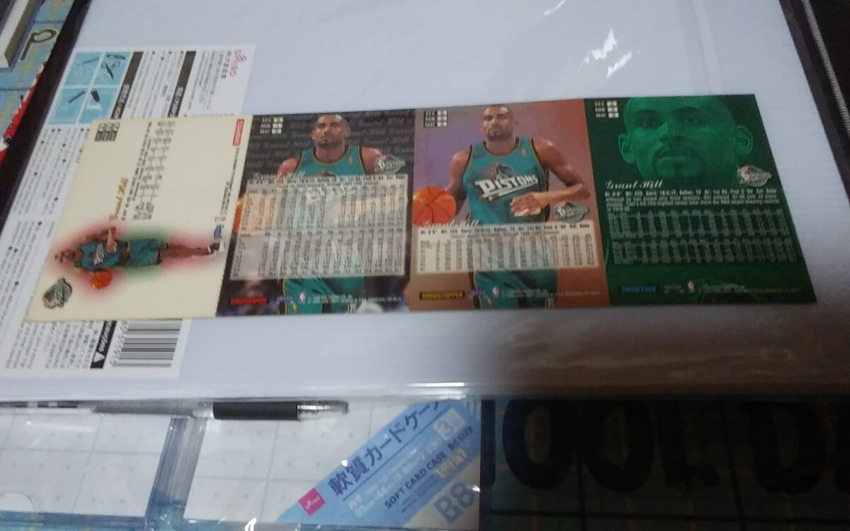 『レア品』 1997-98 FLAIR SHOWCASE Detroit Pistons 【GRANT HILL】 4枚綴りアンカットシート_画像2