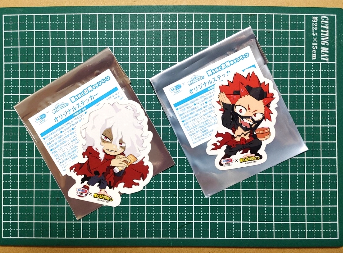 僕のヒーローアカデミア　ヒロアカ　セイムス　キャンペーンオリジナルステッカー　切島鋭児郎　死柄木弔_画像1