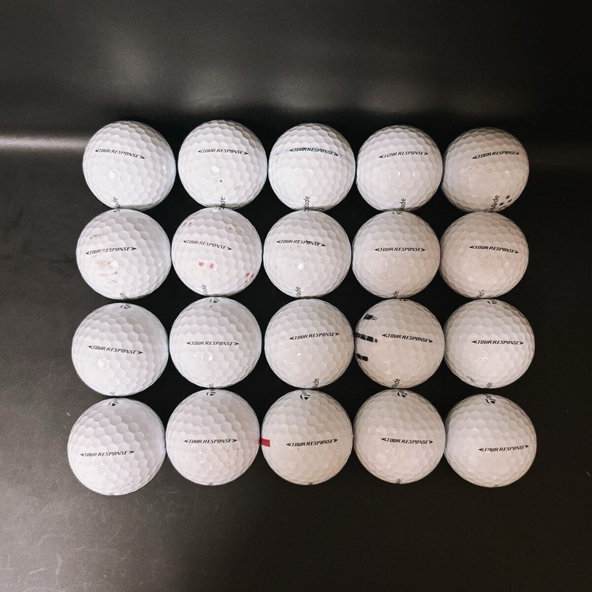 【E61】A〜Bランク●テーラーメイド●TaylorMade●ツアーレスポンス●ロストボール●ゴルフボール●20個●1円スタート_画像3