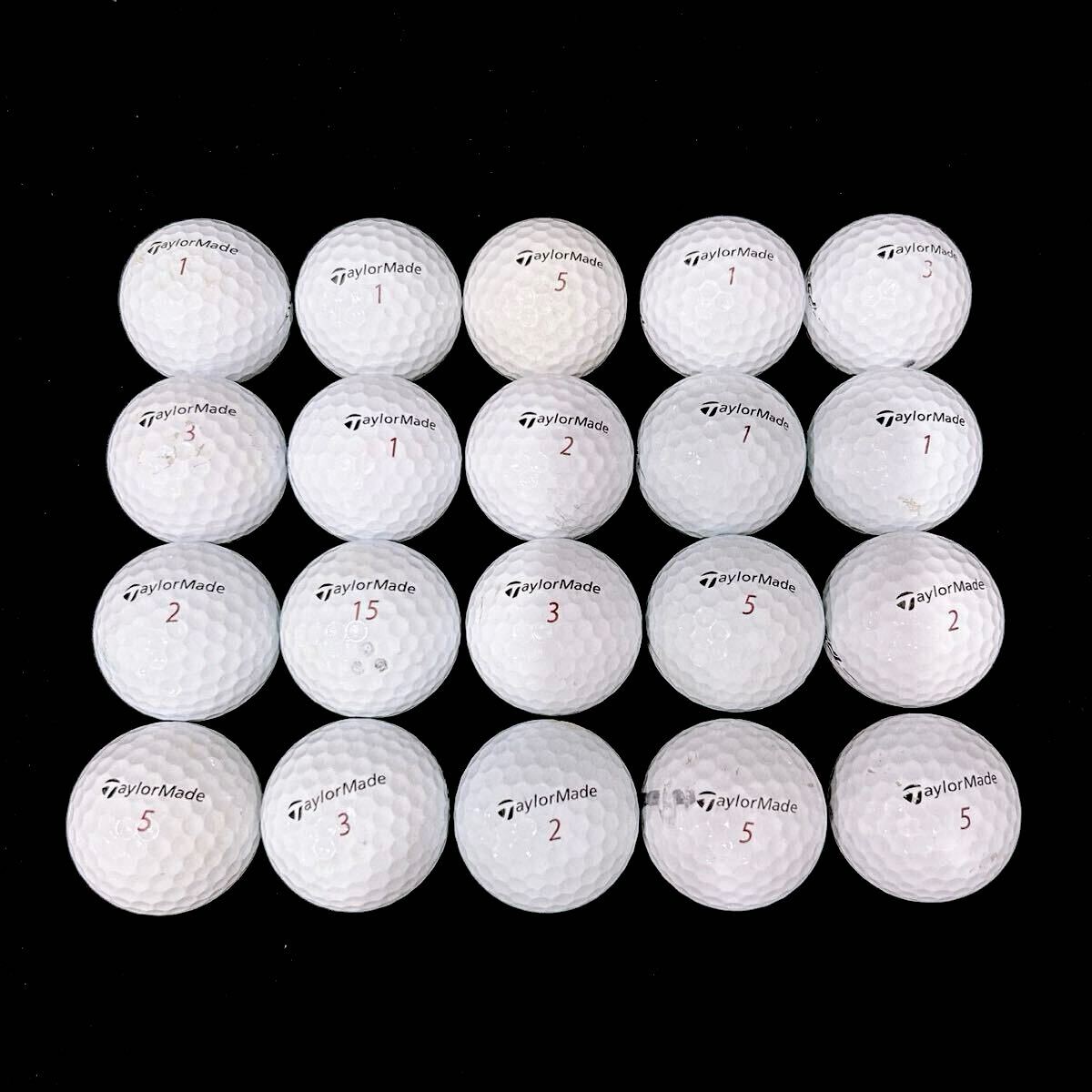 【MD76】A〜Bランク●テーラーメイド●TaylorMade●ロストボール●ゴルフボール●TP5X●20個●洗浄済●1円スタート_画像5