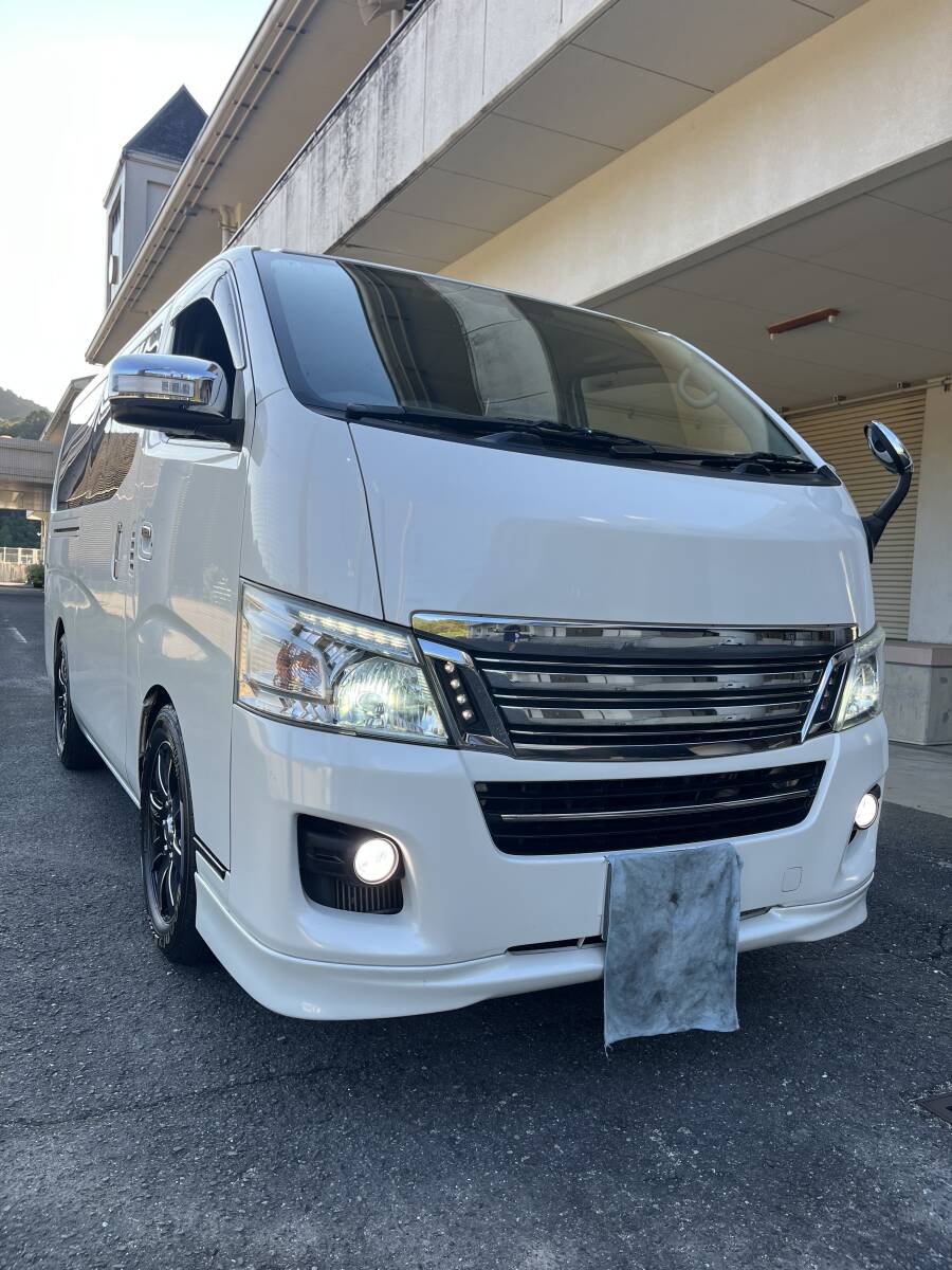 日産　NV350キャラバン　ライダープレミアムGXインテリアパッケージ　ディーゼルターボ　【車検R8年7月】　1円スタート　