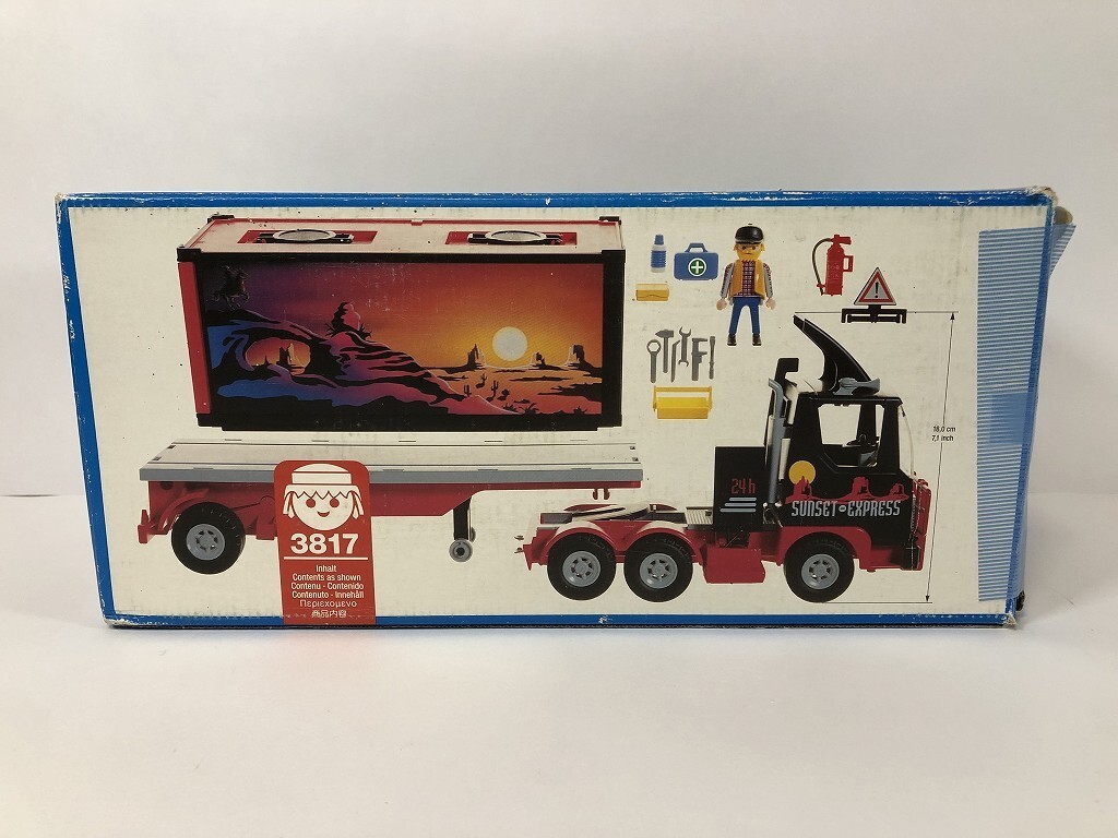 CN229 プレイモービル playmobil 3817 Sunset Express Semi Truck サンセット・エクスプレス トラック 1006_画像4