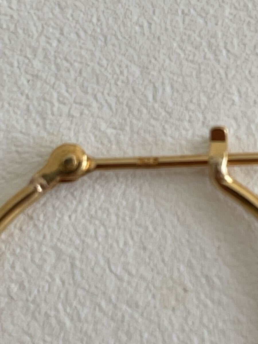 K18 フープピアス1x20mm_画像3