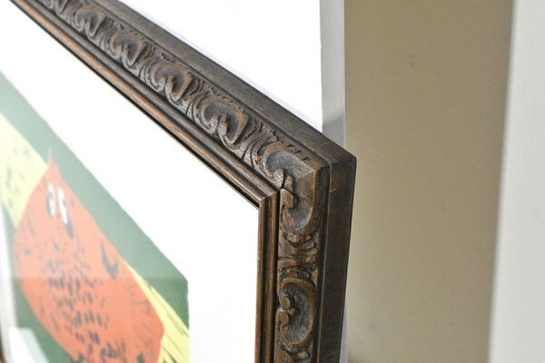 桂ゆき版画額「えい」　リトグラフ　限210　サイン　33×45　F:59.5×71.5　Yuki Katsura_画像3