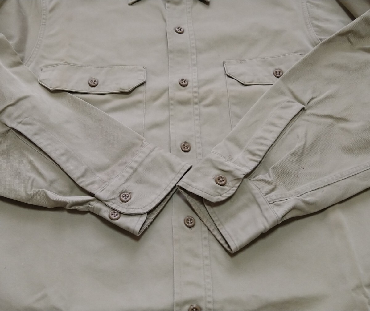 50’s~ ビンテージ ビッグマック ワークシャツ Mサイズ アーミーツイル マチ付き BIG MAC JCPenney ペニーズ 良品_画像5