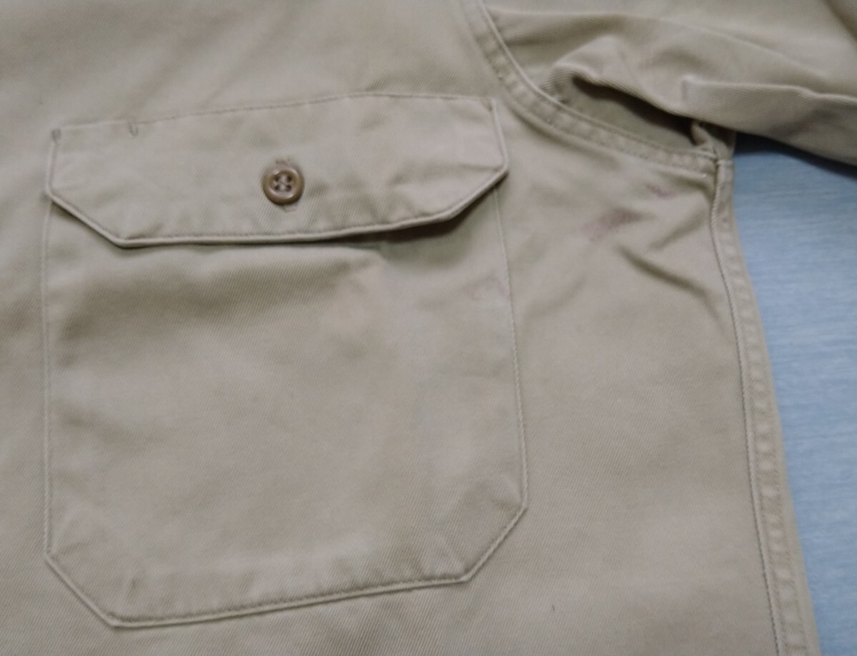 50’s~ ビンテージ ビッグマック ワークシャツ Mサイズ アーミーツイル マチ付き BIG MAC JCPenney ペニーズ 良品_画像6