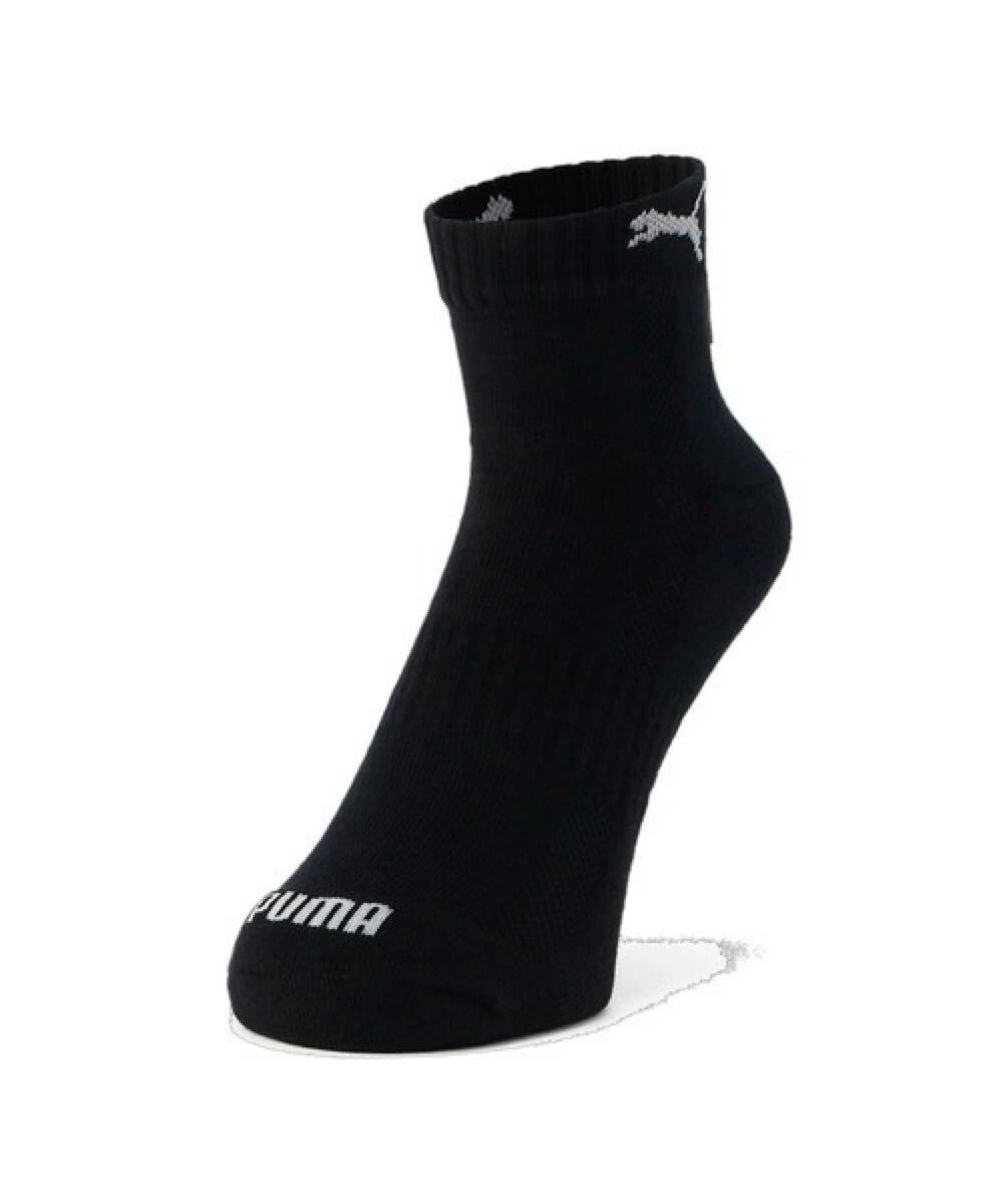 PUMA プーマ クォーター クッション ソックス 3足セット (ブラック) 靴下 25~27㎝_画像5