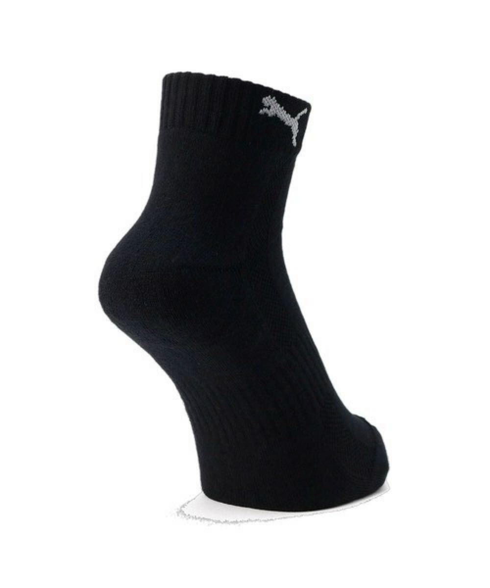 PUMA プーマ クォーター クッション ソックス 3足セット (ブラック) 靴下 25~27㎝_画像6