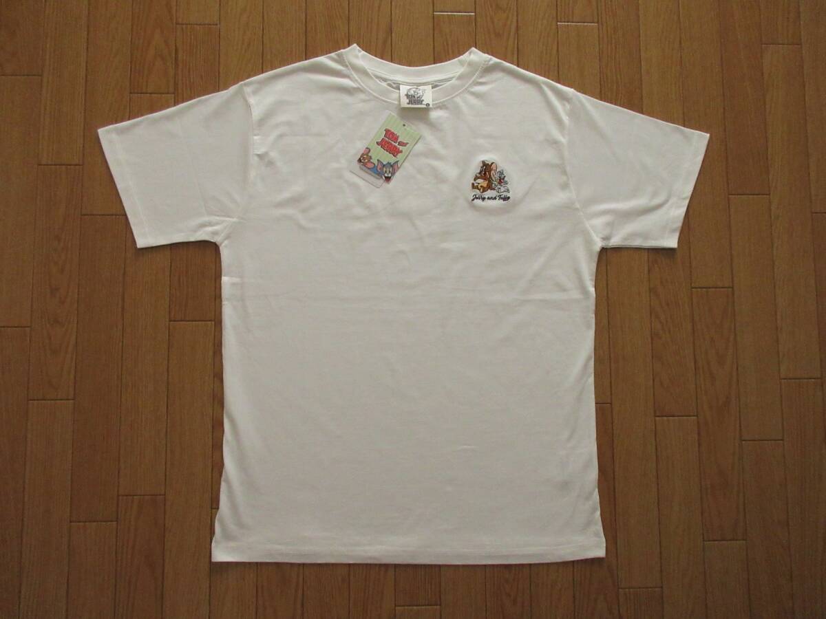 COLZA コルザ　トムとジェリー　刺繍付き Tシャツ　（ホワイト　ジェリー＆タフィー）　Mサイズ　ユニセックス　男女兼用　トム＆ジェリー_画像8