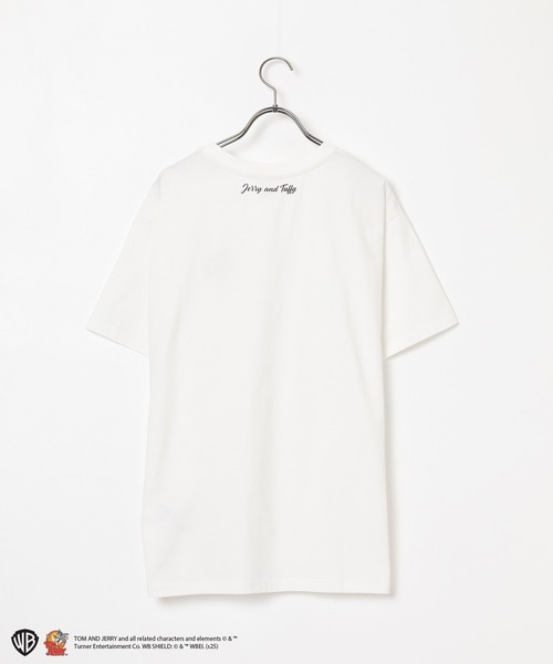 COLZA コルザ　トムとジェリー　刺繍付き Tシャツ　（ホワイト　ジェリー＆タフィー）　Mサイズ　ユニセックス　男女兼用　トム＆ジェリー_画像5