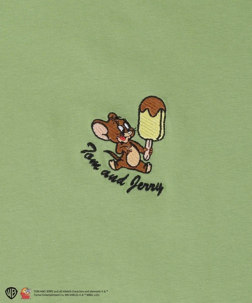 COLZA コルザ　トムとジェリー　刺繍付き Tシャツ　（ミント　ジェリー）　Mサイズ　ユニセックス　男女兼用　トム＆ジェリー_画像6