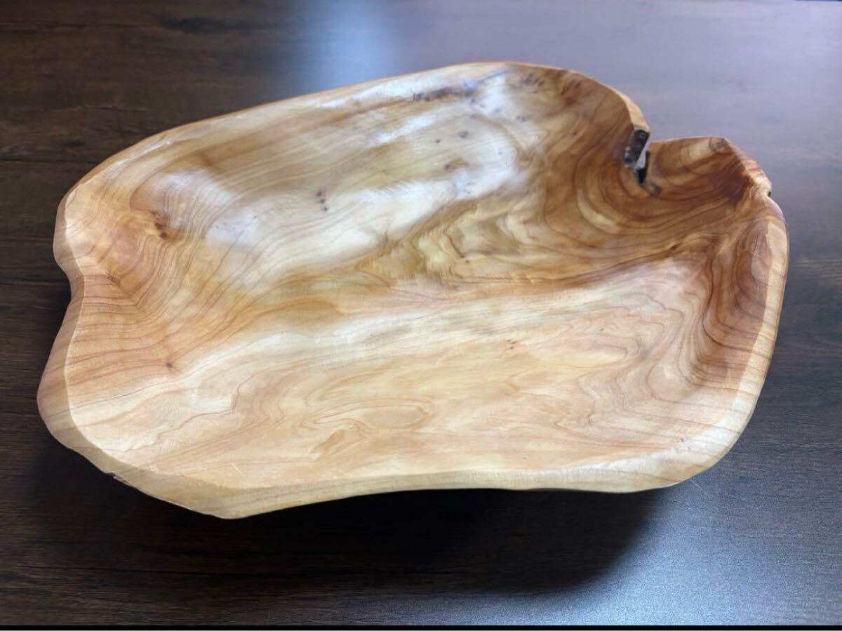 唯一無二、天然木サラダボウル 約38x34センチ　1002_画像3