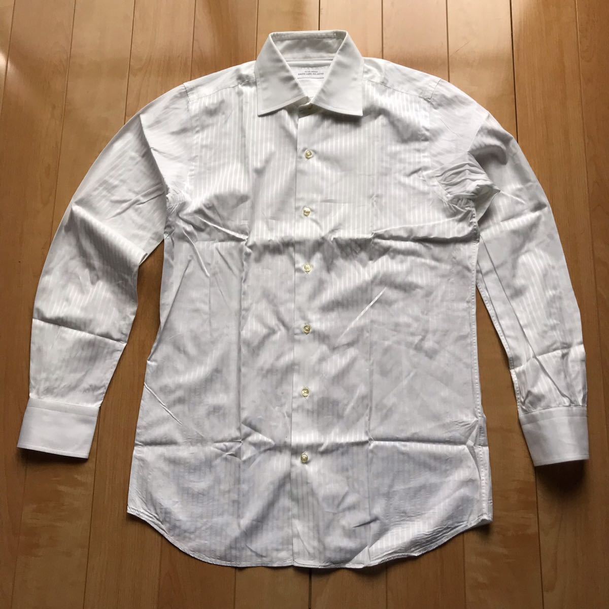 ユナイテッドアローズ 長袖シャツ ストライプ 538-1-32 greenlabelrelaxing ホワイト_画像1